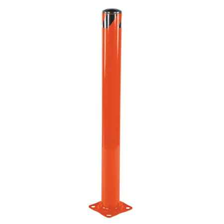 STEEL PIPE SAFETY BOLLARD 48X4.5 ORNGE